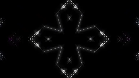 3D shining bright dots set colorful line wave motion, on black background Video stock 295946561