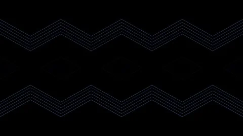 3D shining bright dots set colorful line wave motion, on black background Video stock 295946687