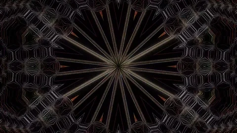 3D shining bright dots set colorful line wave motion, on black background Video stock 296223528