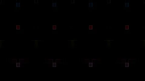 3D shining bright dots set colorful line wave motion, on black background Stock-Footage 296329011