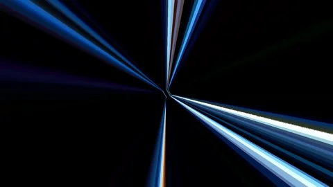 3D shining bright dots set colorful line wave motion, on black background Video stock 296377113