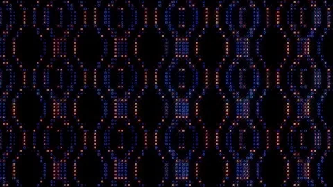 3D shining bright dots set colorful line wave motion, on black background Video stock 296377323