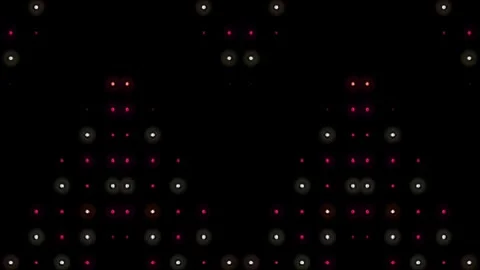 3D shining bright dots set colorful line wave motion, on black background Video stock 296637511