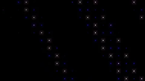 3D shining bright dots set colorful line wave motion, on black background 動画素材 296637890