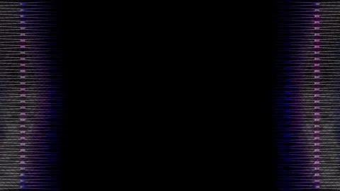 3D shining bright dots set colorful line wave motion, on black background Stock Footage 297184328