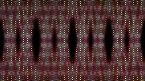 3D shining bright dots set colorful line wave motion, on black background 스톡 동영상 297184492