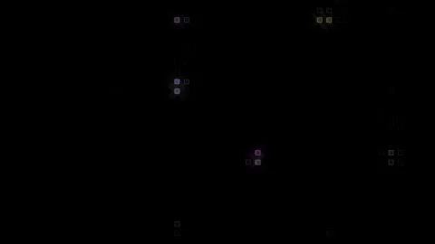 3D shining bright dots set colorful line wave motion, on black background Stock Footage 301612321