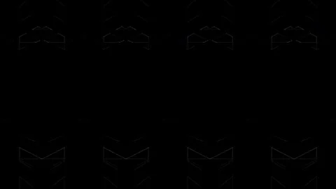 3D shining bright dots set colorful line wave motion, on black background Video stock 302107731