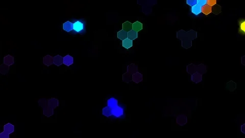 3D shining bright dots set colorful line wave motion, on black background Stock-Footage 302173403