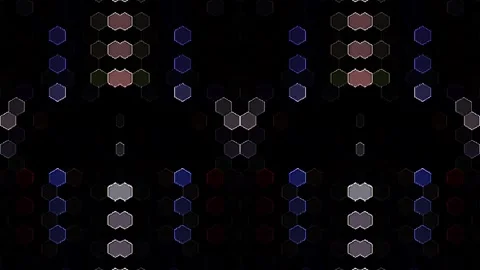 3D shining bright dots set colorful line wave motion, on black background Stock-Footage 306005674