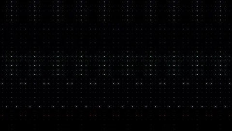 3D shining bright dots set colorful line wave motion, on black background Stock-Footage 311333318