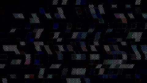 3D shining bright lines set wave motion, color full, on black background 库存影片 330553756