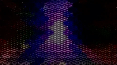 3D shining bright lines set wave motion, color full, on black background Stock Footage 331075691