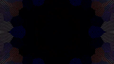 3D shining bright lines set wave motion, color full, on black background 库存影片 331335198