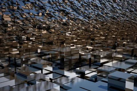 3d shiny chrome abstract background 스톡 일러스트