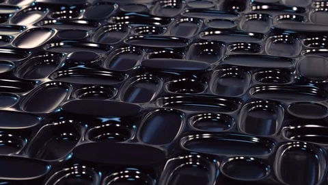 3D Shiny Round Pattern Background Loop with Depth of field blue steel 動画素材 109382367