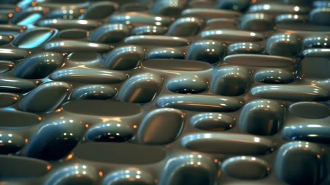 3D Shiny Round Pattern Background Loop with Depth of field Colorful Stock Footage 109382485