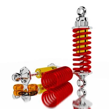 3d shock absorber. Illustrazione stock