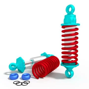 3d shock absorber. Stock Illustration