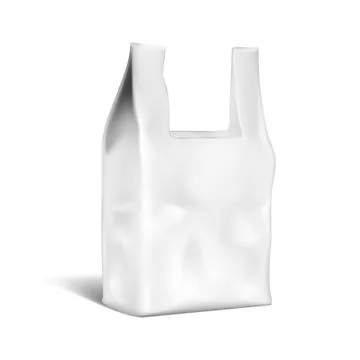 3D Shopping Handle Disposable Plastic Bag Package Stock Illustration