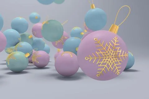 3d Сhristmas balls Stock Illustration
