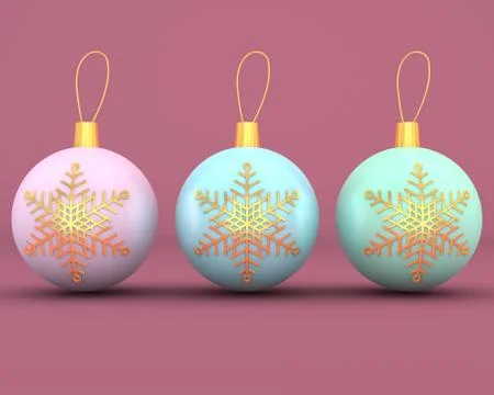 3d Сhristmas balls Stock Illustration