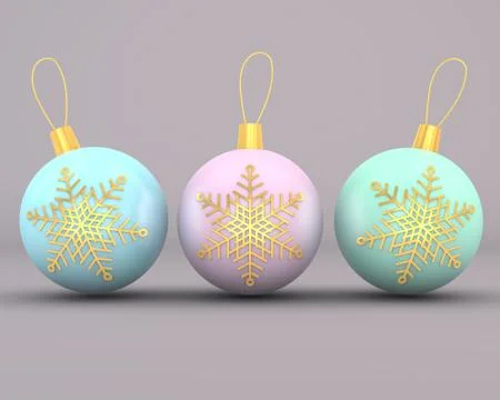 3d Сhristmas balls Stock Illustration