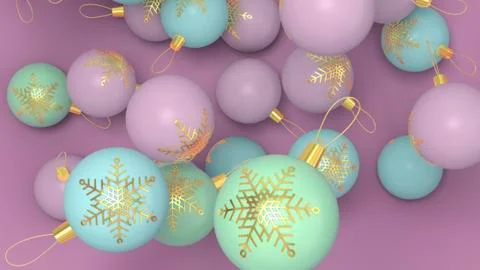 3d Сhristmas balls Stock Illustration