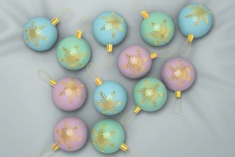 3d Сhristmas balls Stock Illustration