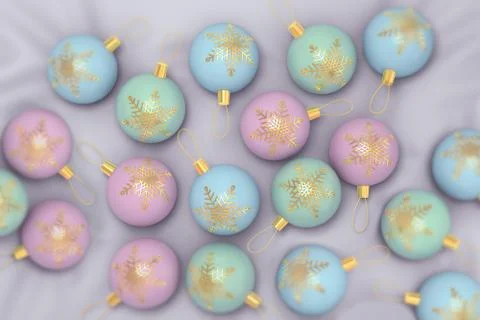 3d Сhristmas balls Stock Illustration
