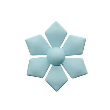 3d shuriken snowflake Stock Illustration