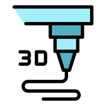 3d side printing icon vector flat 스톡 일러스트