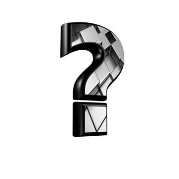 3d sign with architectural texture - interrogation point 3d sign with arch... Stock Photos
