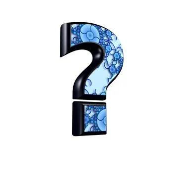 3d sign with decorative blue texture - Interrogation point 3d sign with de... Stock Photos