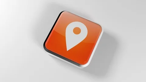 3D sign GPS. GPS button. Geolocation. 24. Video stock 101884832