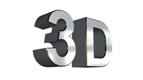 3D sign - graphic elements in metal design isolated on white background 스톡 일러스트