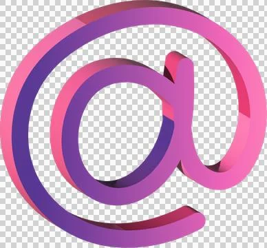 3d At Sign Stock Illustration