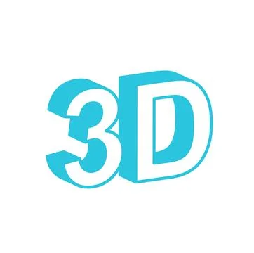 3D sign Isolated on white background. From blue icon set. Stock Illustration