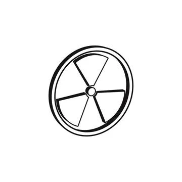 3D sign of radiation icon. Element of danger signs icon. Premium quality graphic Illustrazione stock