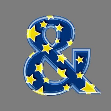 3d sign with star pattern Stock Illustration