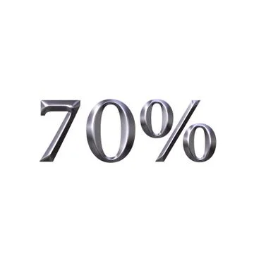 3D Silver 70 Percent Stock Illustration