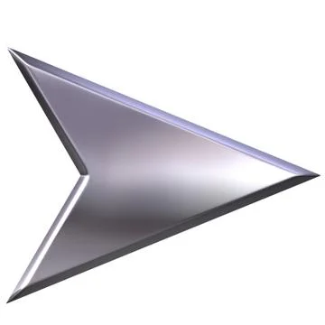 3D Silver Arrow Stock Illustration