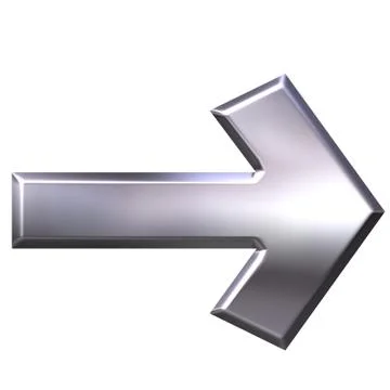 3D Silver Arrow Stock Illustration