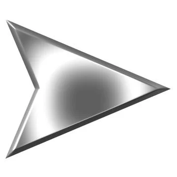 3D Silver Arrow Stock Illustration