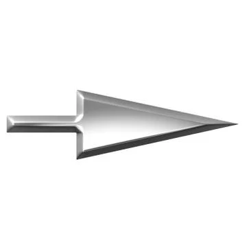 3D Silver Arrow Stock Illustration