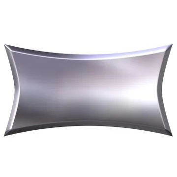 3D Silver Banner Stock Illustration