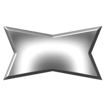 3D Silver Banner Stock Illustration