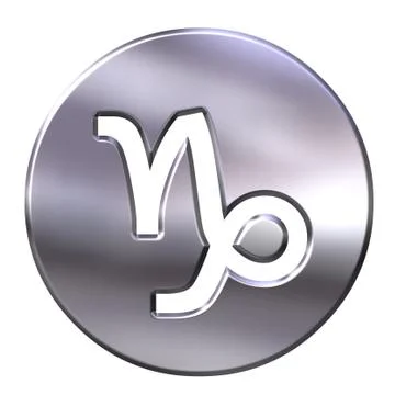 3D Silver Capricorn Stock Illustration