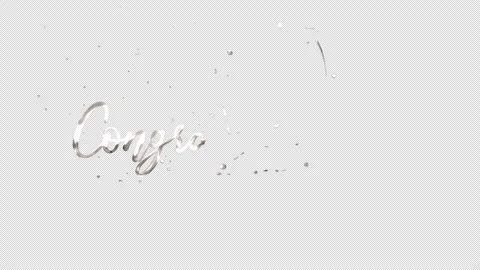 3D Silver Congratulations Liquid Text Animation Vídeos de archivo 333840345