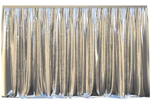 3D Silver curtains Stock Illustration